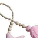 Beaded Pink Star Tassel Hanging Ornament Curtains Tieback Home Shop Decor