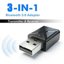 Receiver Audio Bluetooth 5.0 Transmitter 3.5mm Wireless USB Adapter for TV PC