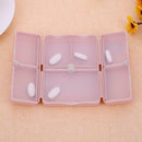 7 Grids Weekly Pill Box Magnet Lid Tablet Storage Box Pill Splitter (Pink)