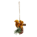 Artificial Squirrel Hanging Pendant For Home Xmas Party Dec Grey/Yellow
