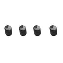 4pcs American Flag Car Tire Valve Stem Caps Air Valve Dust Covers (Black)