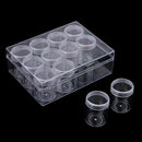 12 Slot Nail Art Tool Jewelry Beads Storage Bottle Box Makeup Organizer Case