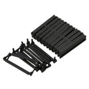 10 Pcs Black Dual Row 40 Pin IDC Socket Connector Female Header FC-40P S6A1