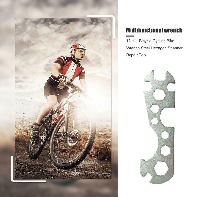 Multi Function Bicycle Flat Hexagon Wrench Spanner Bike Repair Hand Tools