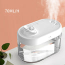 USB Humidifier Dual Spray Aroma Diffuser LED Light for Home Office (White) A