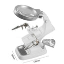 3X 4.5X Welding Magnifying Glass LED Loupe Magnifier Alligator Clip Holder