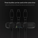 Magnetic Cable Clip Base Organizer Wire Cord Management Winder Line Holder Black