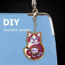 4pcs DIY Full Drill Special Shaped Diamond Painting Keychain Cat Bag Pendants