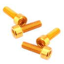 4x Lightweight Montain Bike Water Bottle Cage Holder Bolts Screws Durable Golden
