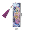 5D Diamond Painting Shiny Owl Bookmark Leather Book Marks DIY Craft w/ Tassel