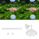 2x Aquarium Acrylic Shrimp Feeding Bowl Water Food Dish and Tube 27cm Length