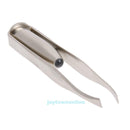 Stainless Steel LED Light Eyebrow Clamps Tweezer Clip Eyelash Hair Removal Tool