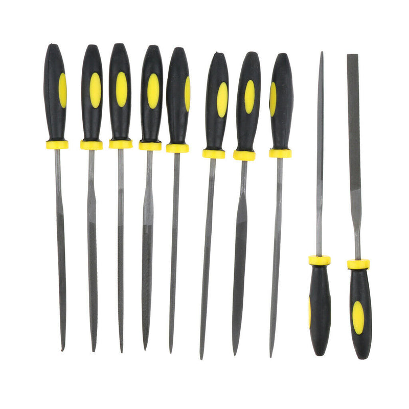 10 Pieces Steel Files Set Metal File Rasp Needle File Tools Hand Woodworking