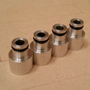 8x High Quality Fuel Injector Adapters for Acura B16 B18 D16Z D16Y Blue+Sliver