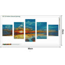 5pcs 5D DIY Full Drill Diamond Painting Sunset Cross Stitch Embroidery Kit