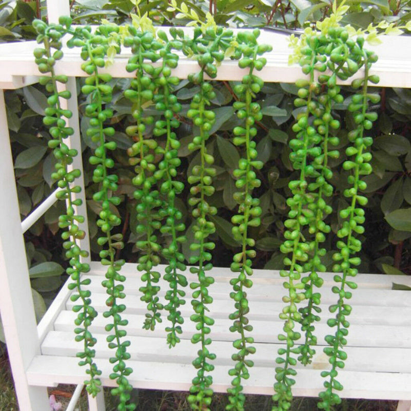 2x Artificial String of Pearls Hanging Plants Garden Wedding Flower Decor
