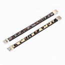 Fashion Simple Leopard Pattern Horse Hair Leather Bracelets Magnetic Clasp  I6X3