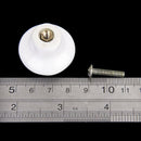 5 x Round Ceramic Cabinet/Drawer/Cupboard/Bin Pull Knobs Handles---White U5Y5