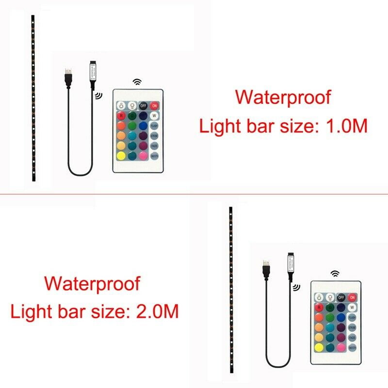 1 set LED Strip Light Flexible 5050 RGB USB LED TV Background Strip Light w O1W4
