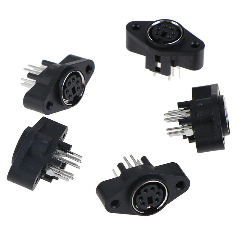 5PCS MDC/S Terminal Socket DIN Jack Connector  Mini PS2 6Pin 6P SocketB Gw