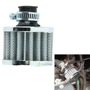Silvery 12mm Car Motor Cold Air Intake Filter Turbo Vent Crankcase Breather New