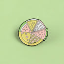 Clothing Bags Alloy Lapel Pin Women Men Cartoon Pizza Brooches Jewelry Gift A