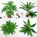 1 Stem Artificial Green Fern leaf Bush Brunch for Wedding Greenery Plant