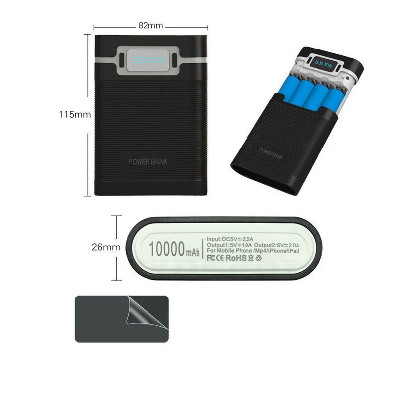 3 in 1 Solar Charger Power Bank 12000mAh USB Battery White