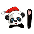 Christmas Hat Panda Car Rear Windshield Wiper Stickers Decals Auto Styling