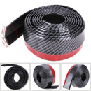 Black Soft Carbon Fiber Car Rubber Bumper Strip  Outside Bumper Front Lip A