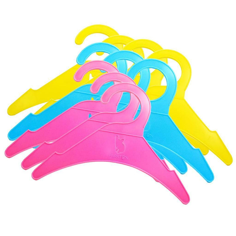5x 10Pcs Plastic Pet Dog Puppy Cat Clothes Clothing Hangers 19cm Random Color