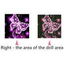 Butterfly 5D Full Drill Diamond Painting Embroidery DIY Cross Stitch(Pink)