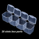 28 Slots Clear Adjustable Diamond Painting Storage Box Case Bead Organiser Gifts