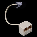 telephone RJ11 male line to double female jack filter splitter adapter  HVPM fz