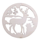5pcs/set Hanging Wood Christmas Ornaments with Jute Ribbon Hollow Christmas B5B2