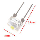 10PCS NEW 8mm 0.5W 3.0-3.2V Straw hat LED White Super bright LED S Ew