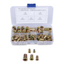 100-Pack Zinc Plated Carbon Steel Rivet Nut Flat Head Insert Nuts M3-M8