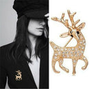 High Quality Exquisite Sika Deer Brooches Shining Rhinestone Pins Jewelry TO