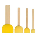 4pcs DIY Wooden Handle Sponge Painting Graffiti Brush for Kids Drawing Toys A