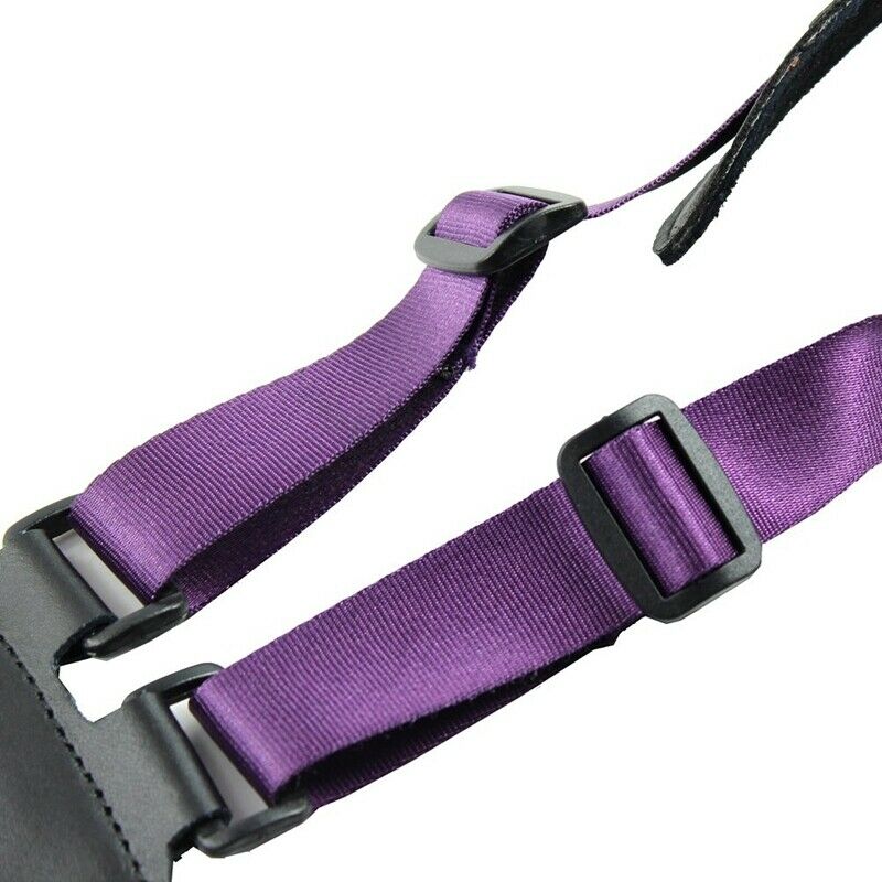 Black Purple Adjustable Classical Guitar Ukulele Nylon Strap Plastic Sound
