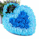 24Pcs Heart Scented Bath Body Petal Rose Flower Soap Wedding Decoration Gif