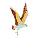 Trendy Animal Eagle Shape Brooches Drop Oil Pin Women Accessories Gift