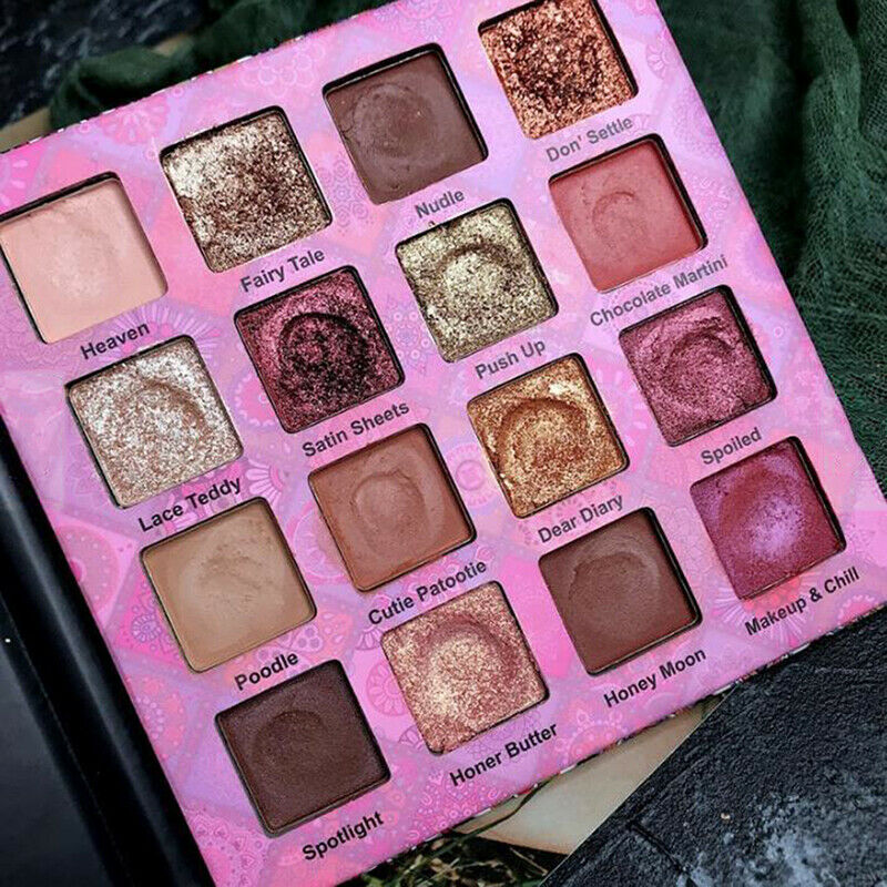 Shimmer Matte Eye Shadow 16Color Glitter Glazed Eyeshadow Pigment Palette Mak Bj