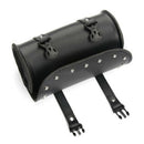 Universal Motorcycle Front Fork Tool Bag Pouch Luggage Saddle Bag Black Leather