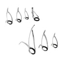 14pcs Stainless Steel Fishing Rod Double Leg Guides Tip Repair Kit Eye Rings