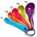 5 Colorful Measuring Baking Spoons Cups Kitchen Tools Teaspoons Utensil 1Set  JR