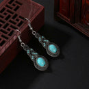 Bohemia Women Geometric Green Turquoise Dangle Hook Drop Earrings Jewelry hv2n
