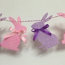 Party Garland Cute Rabbit Pink Purple Bunny Flags Bunting Wall Decor Decora H8B2