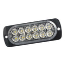 12-24V 36W Car SUV Hazard 12 LED Amber Strobe Flash Light Bar w/ Screws IPX4