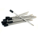 10Pcs 7cm Black Ink Metal Element Crystal Ballpoint Ball Point Pen Refill Pens